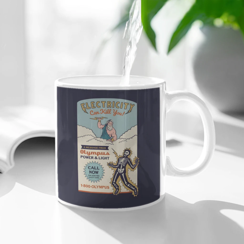 

Electricity Ceramic Cup Coffee Oatmeal Breakfast Cup Creative Personality Mug