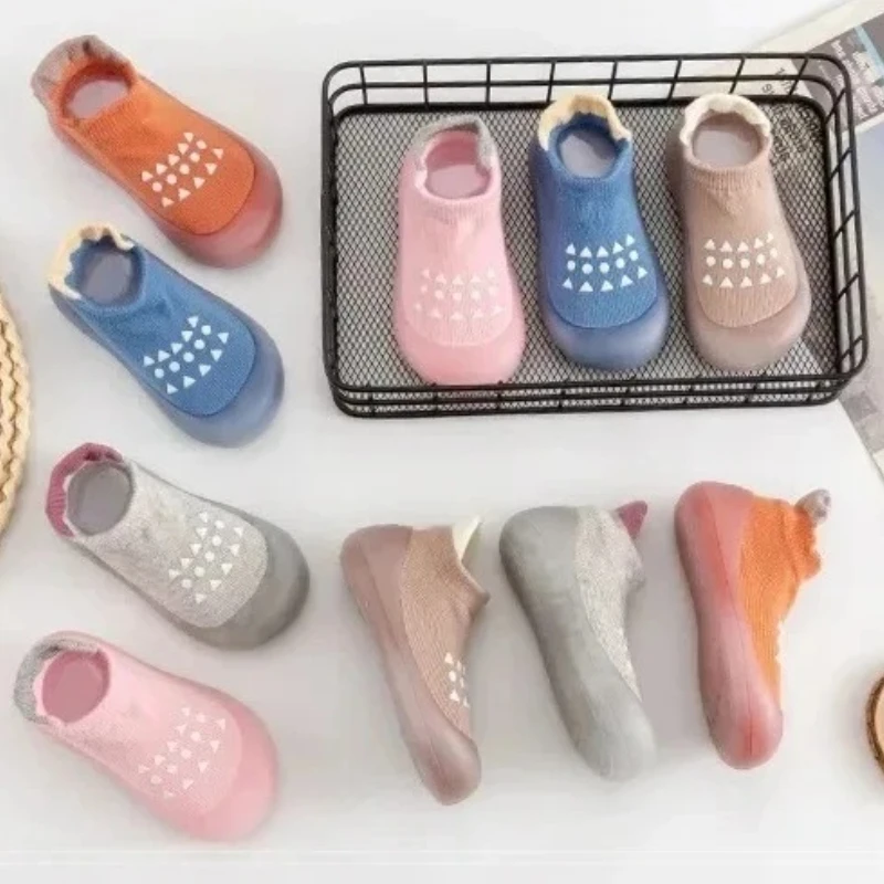 

Walking Shoes Floor Socks for Children Non-slip Baby Early Learning Walking Breathable Socks Spring Fall Sock Sets Indoor
