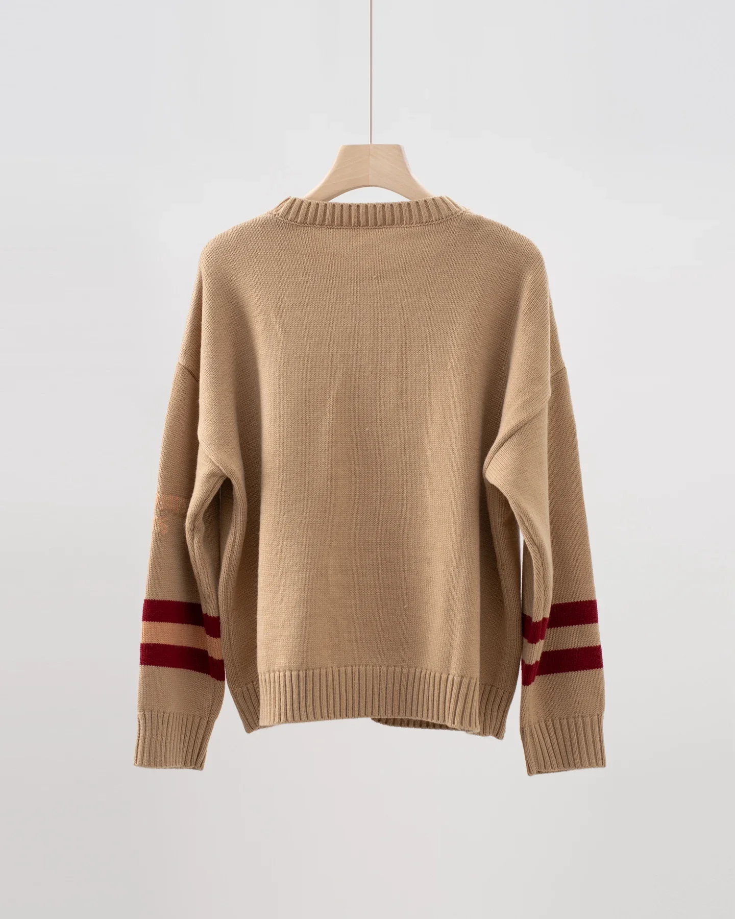 الكرتون الحيوان رسالة الجاكار المرأة 100% الصوف متماسكة سترة 2025 خريف شتاء سيدة طويلة الأكمام Vintage البلوز #4