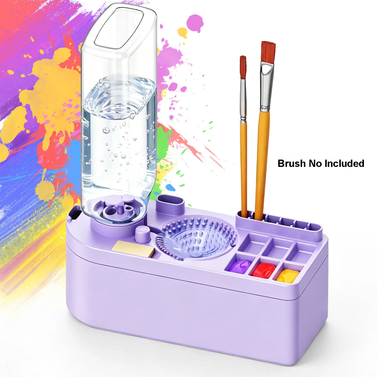 Multifunctional Paint Brush Cleaner 450ml Portable Paint Washing Cup Palette Brush Holder Art Drawing Supplies Back To School