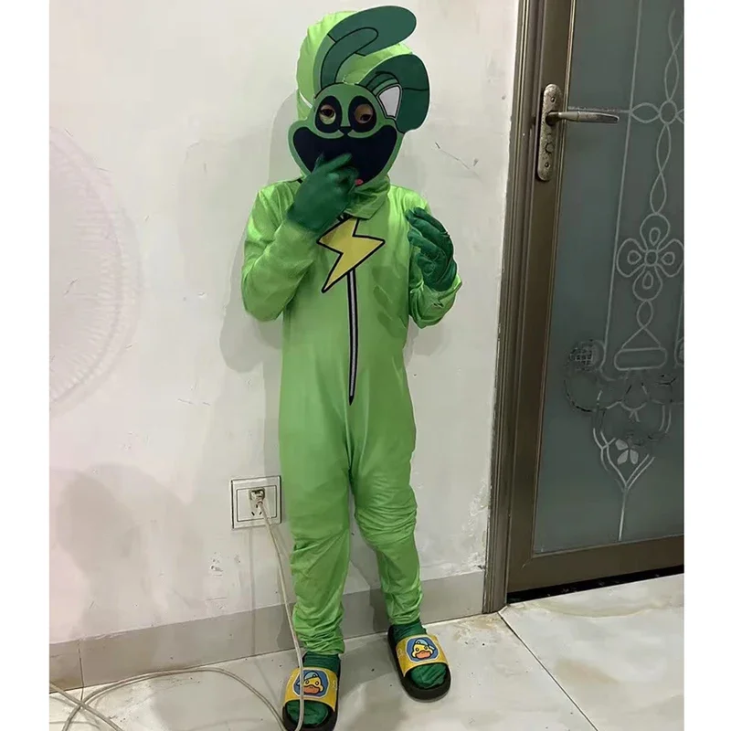 Neue lächelnde Tiere Cosplay Kostüm Aminal lila Katze Katzenminze Elefant Bär Bodysuit Overall Maske Junge Mädchen Halloween Kostüm