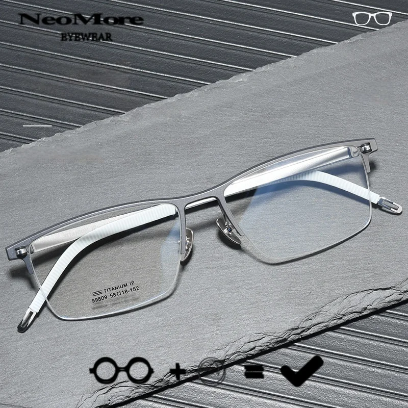 

Soft Comfort Prescription ProgressiveEyewear Formula Myopia Multifocal Glasses Rectangular Reading Semi-rimless Glasses Gafas