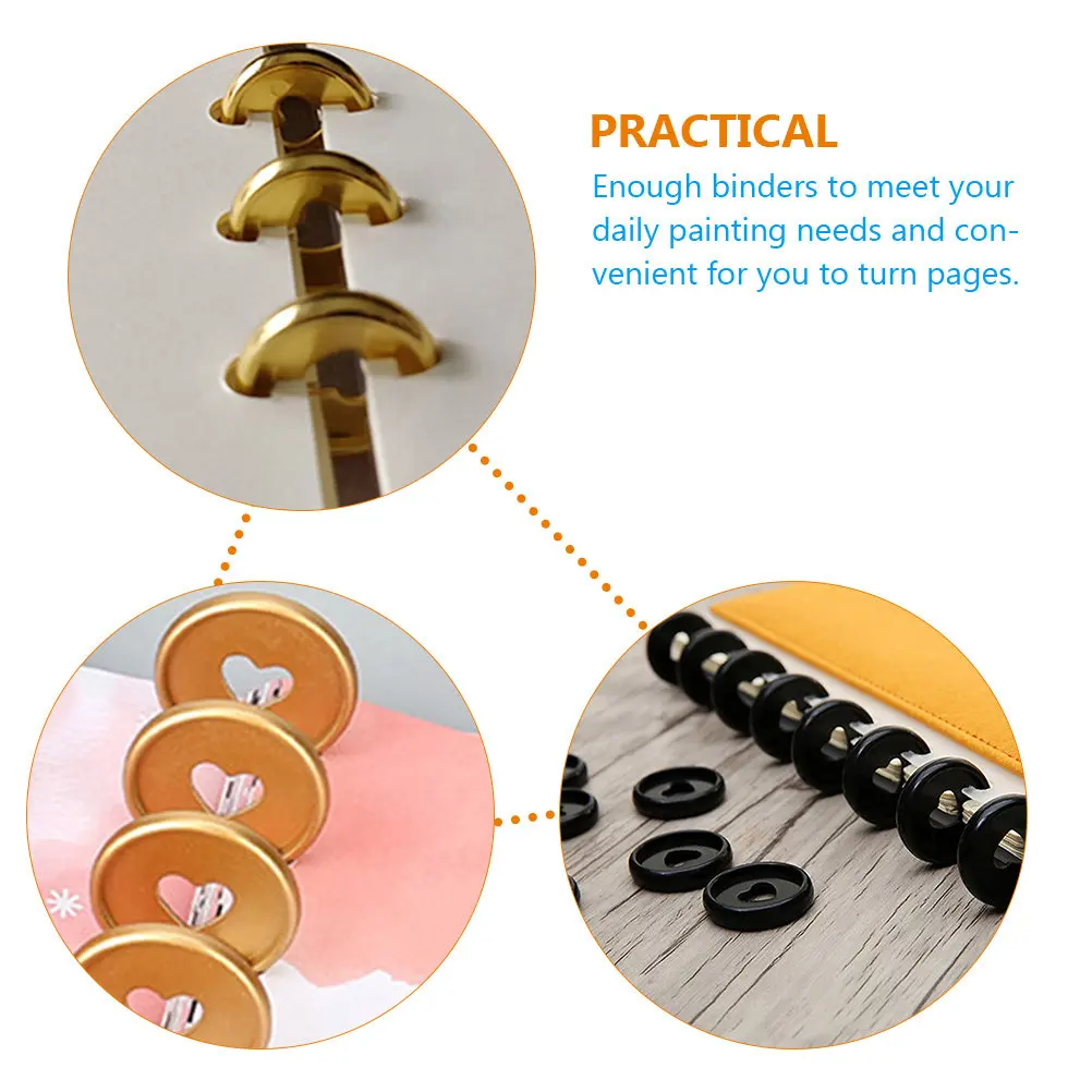 

24pcs Discbound Discs 2.5 Inch Round Binding Discs For Diy Planner Notebook Loose Leaf Binder Expansion Replacement Plastic