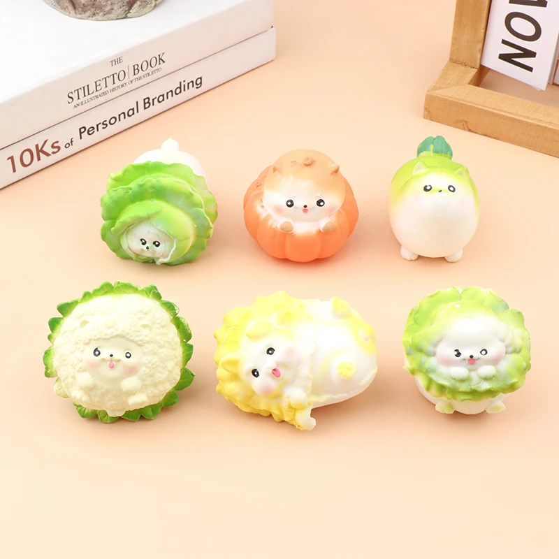 Vegetable Dog Blind Box  Toys Mochi Kawaii Stress Relief Squeeze Toy For Kids Birthday Gift