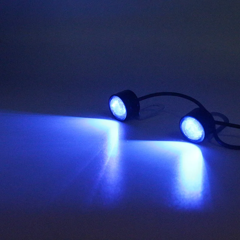 Luz LED de marcha atrás con soporte para coche, lámpara antiniebla para motocicleta, luces de circulación diurna, 2 piezas