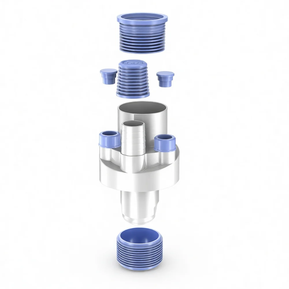 Kitchen Sink Drain Pipe Connector Multi Way Anti Odor Sealing Adapter ABS Fitting For Basin Sewer Bathroom Plumbing Parts