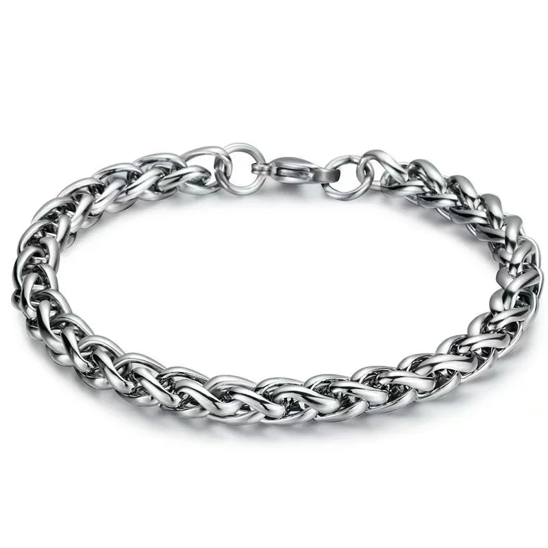 

Stainless Steel Bracelet Men Women Chunky Cable Chain Bangles Fashion Edgy Jewelry Gift