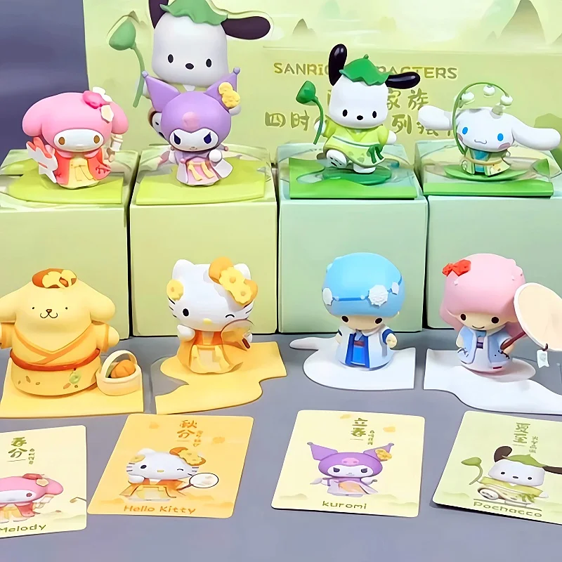 

Sanrio Four Seasons And Eight Solar Terms Series украшения фигурка куклы Kuromi My Melody слепая коробка прозрачная коробка подарочная игрушка