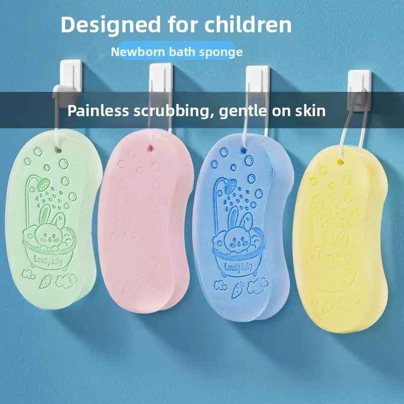 

Baby Girl Bath Sponge Towel Ba Scrubbing Skin Friendly Bathing Tool Gentle Exfoliation Personal Hygiene Household Item