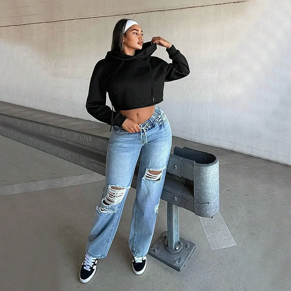 Nouvelle annonce dame nombril mode sweats à capuche sexy tenue de sport décontracté sweats femmes à manches longues pulls à capuche manteau