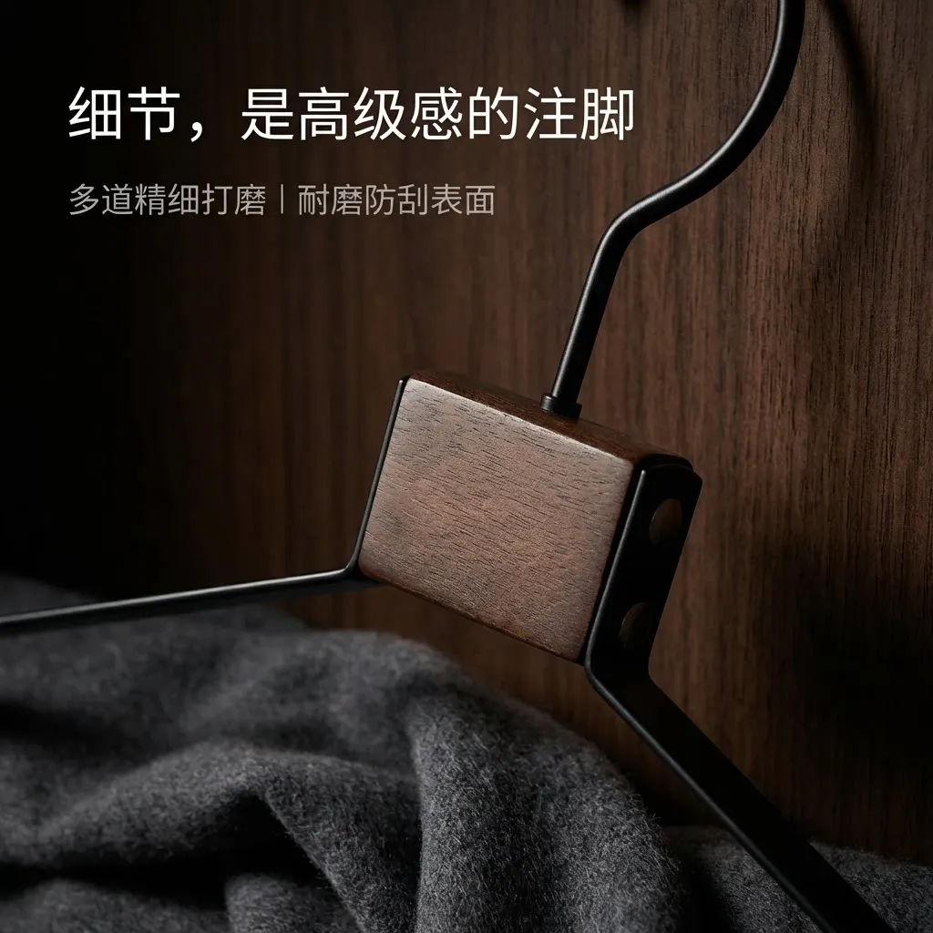 Minimalist Light Luxury Beech Clothes Hanger Wide Shoulders without Marks Household Chapelet Wardrobe Cloakroom Solid Wood