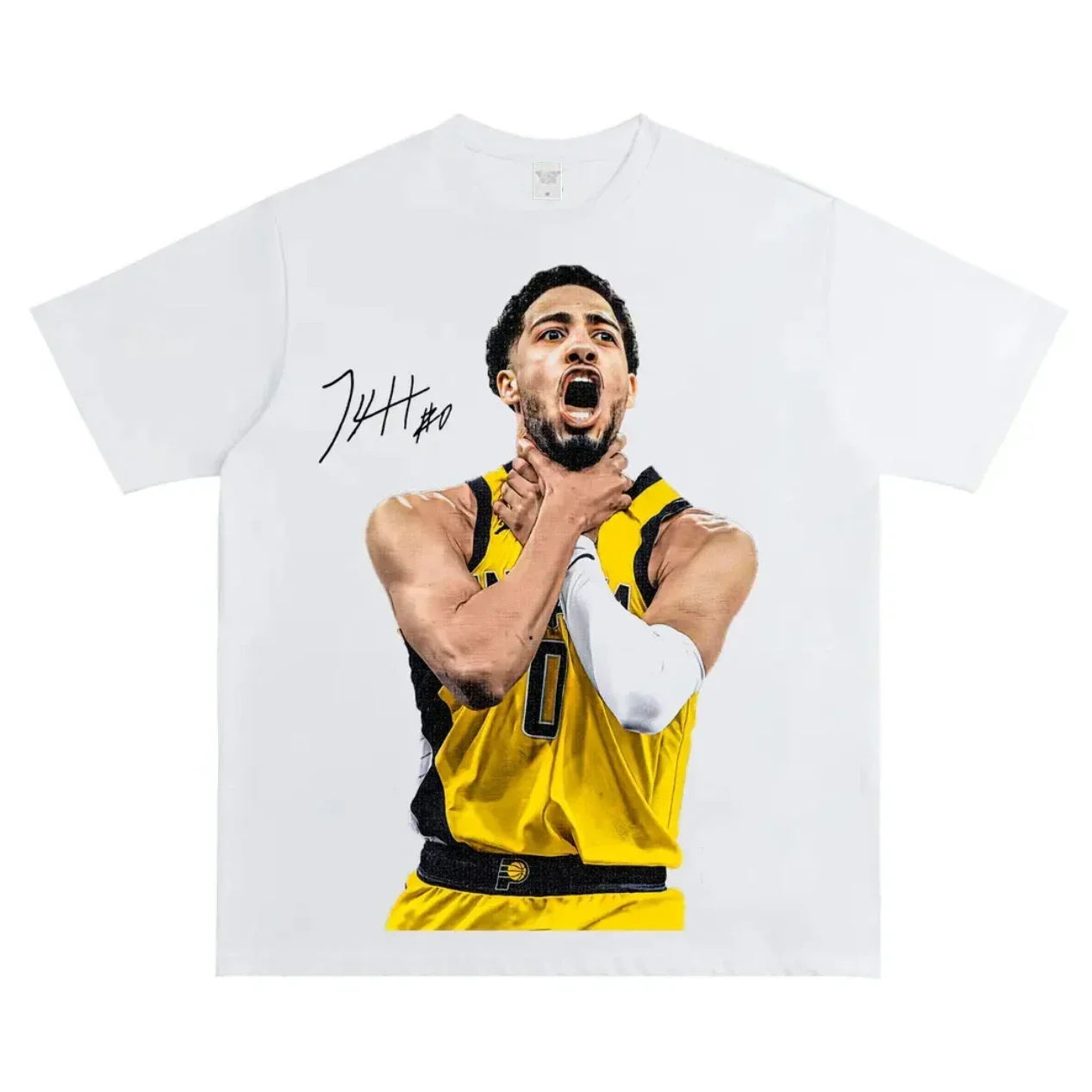 Haliburton Portrait Printed Short-sleeved T-shirt Summer Cotton Round Neck Tee Men Women Casual Loose Vintage Y2K Tee Tops