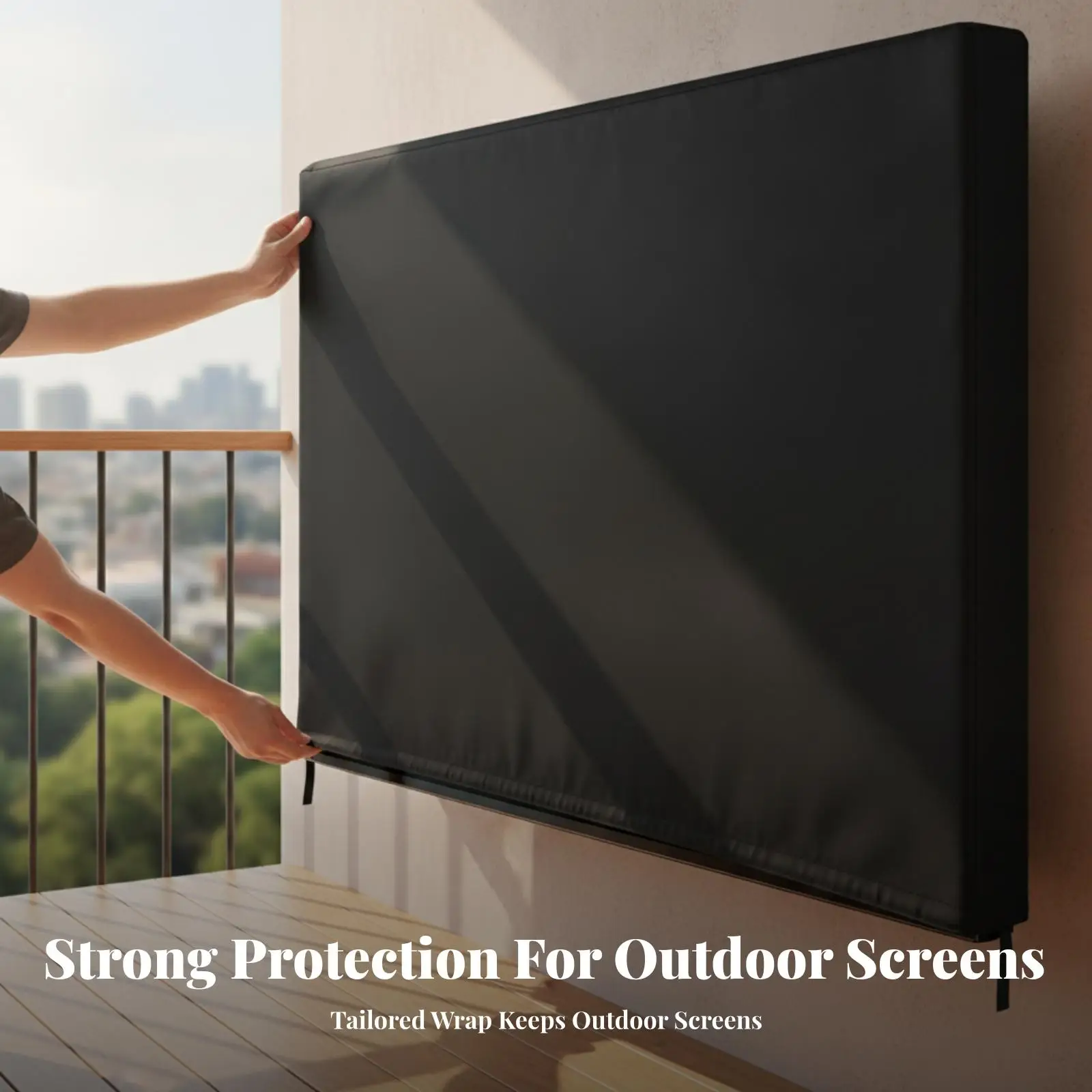 Monitor Dust Cover Dustproof Computer Monitor Cover Slip-on Safeguarding for Home Office, Workstation