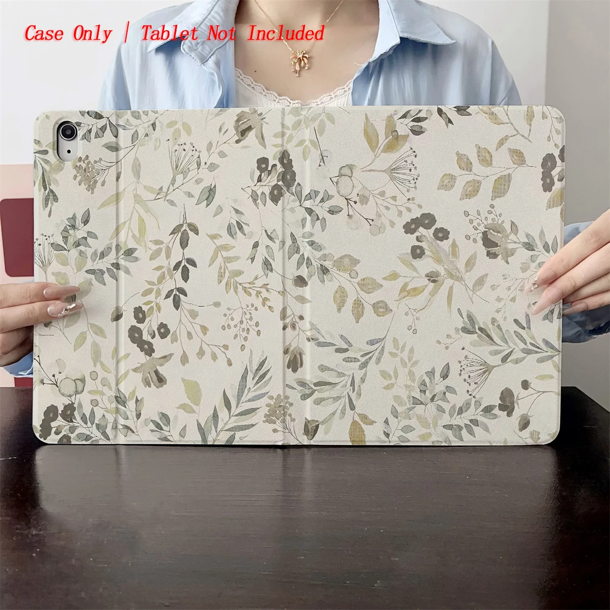 

Свето-зеленый принт с рисунком листьев 2025 года — подходит для нескольких чехлов для планшетов Apple iPad/iPad pro/iPad air/iPad mini