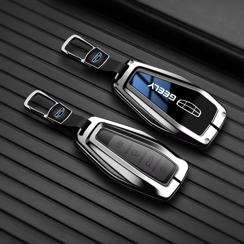 حافظة مفاتيح السيارة غطاء حقيبة سبيكة جلدية لجيلي Emgrand X7 EX7 Coolray أطلس بويو GT GC9 NL3 Tugella اكسسوارات السيارات التصميم