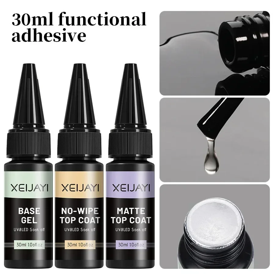 Gel Nail Polish 30ml Multi-Use Top Base Gel Polish Vernis Semi For Nail Art Design Polish Nail UV LED Lamp Gel Lacquer