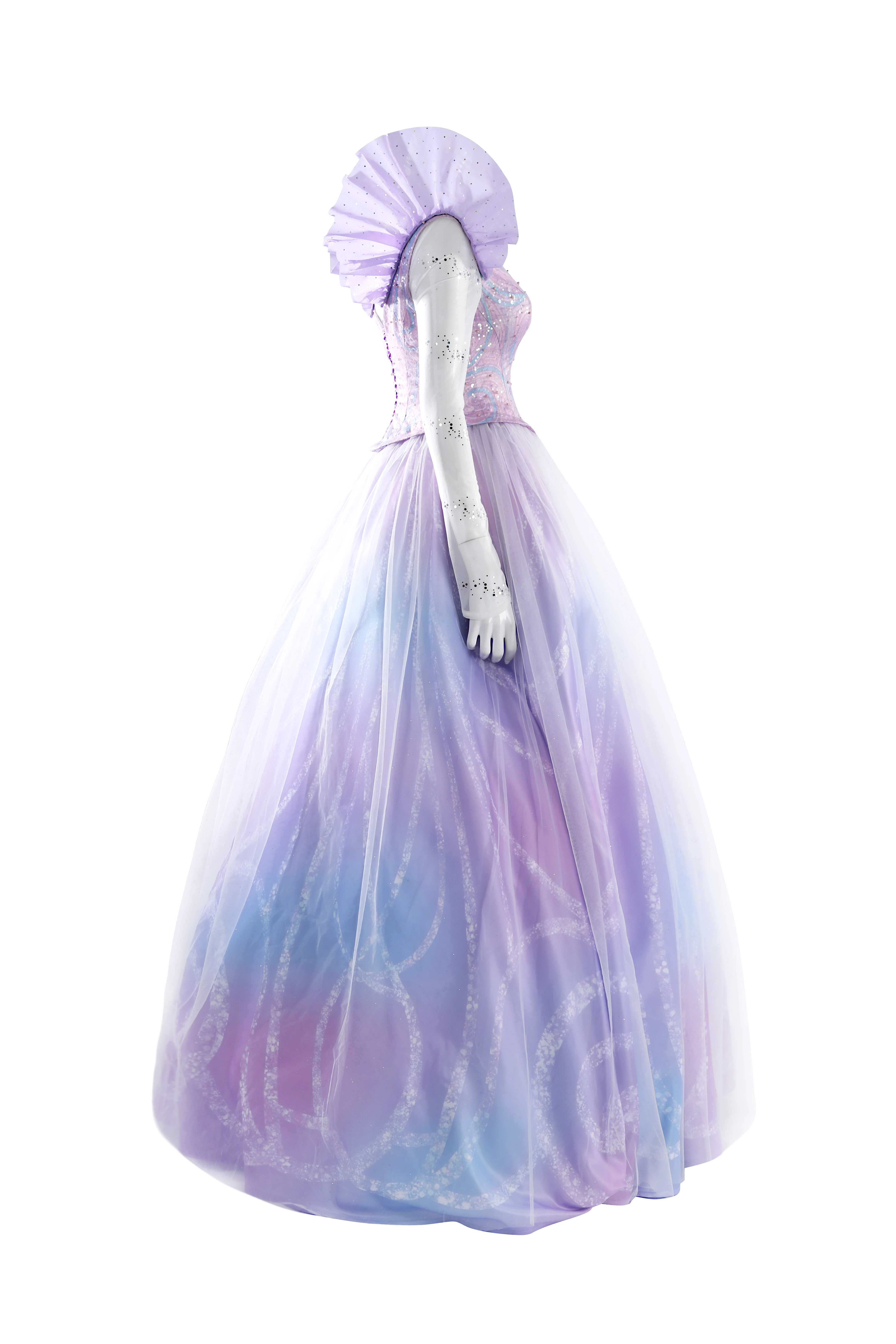 Obrázek 5: Nemravný glinda cosplais kostým žena šaty koruna halloween karneval večírek oblečení