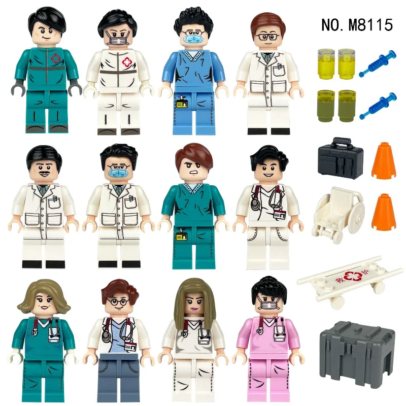 

Building Blocks Mini City Character Series Doctor Nurse Patient Toys, Children's Birthday Gifts