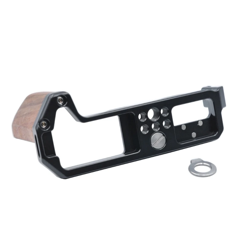 Camera Hand Grip for FujiFilm X-T4 Aluminum Alloy Video Bracket Accessories L Plate Wooden Side Grip Quick Release Plate