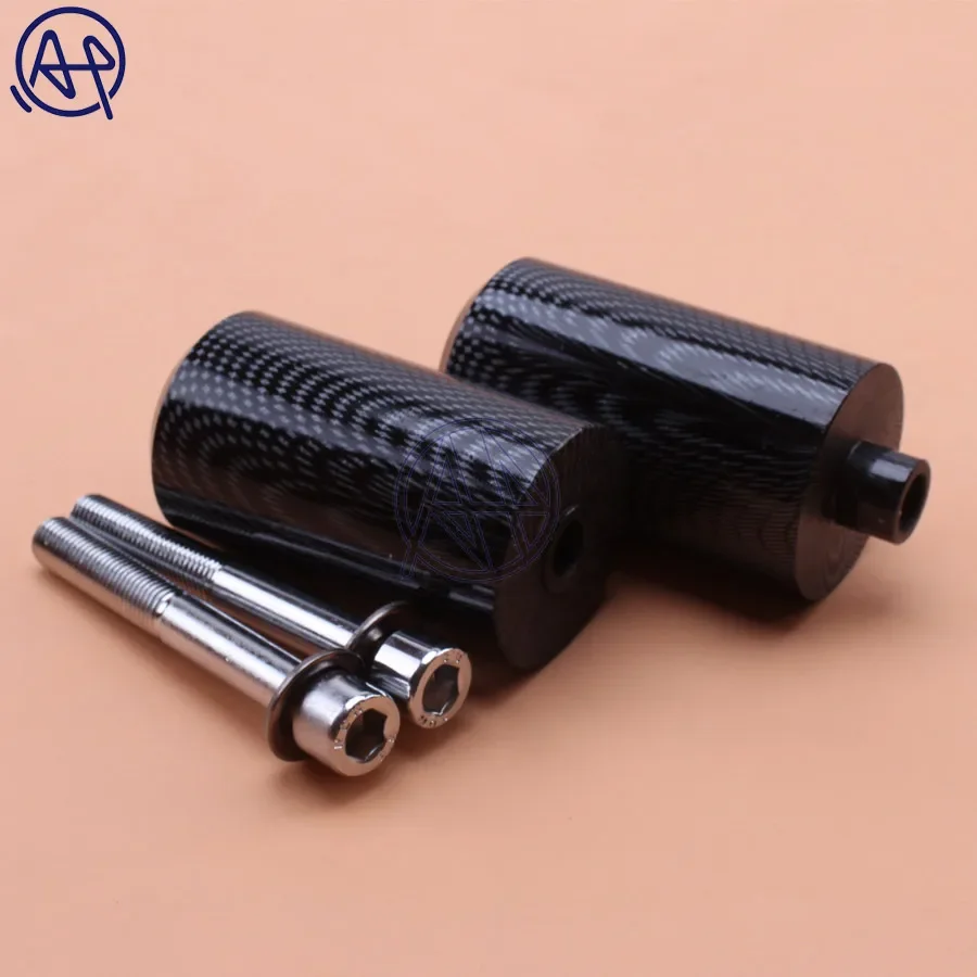 For Yamaha YZF 600 600R Thundercat 96-07 Delrin Frame Slider Anti Crash Frame Falling Protectors Parts Caps Black/Carbon Fibre
