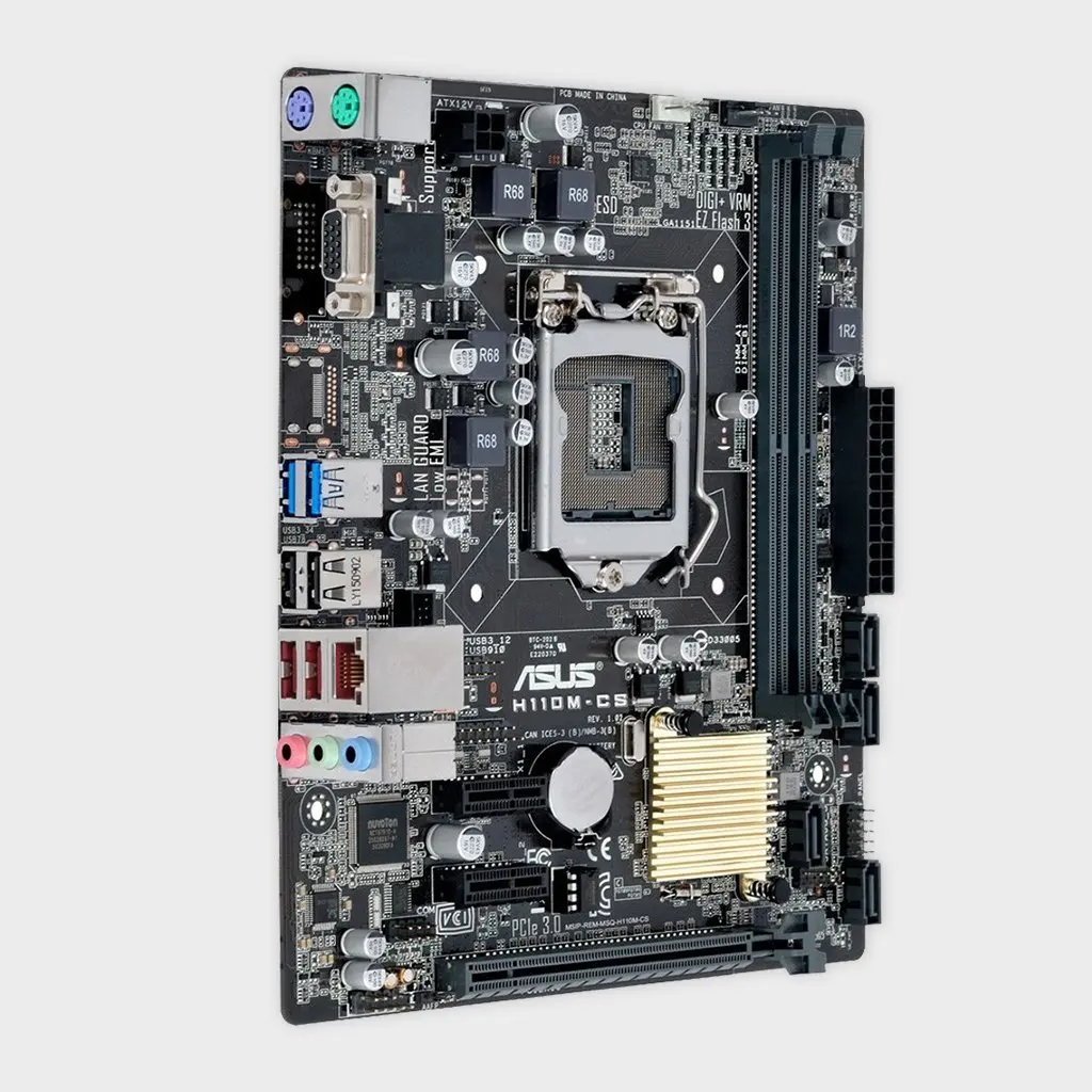 Imagem -04 - Placa-mãe 1151 Ddr4 Pci-e 3.0 Intel Core I37300t I5-7500 Cpus Asus-h110m-cs