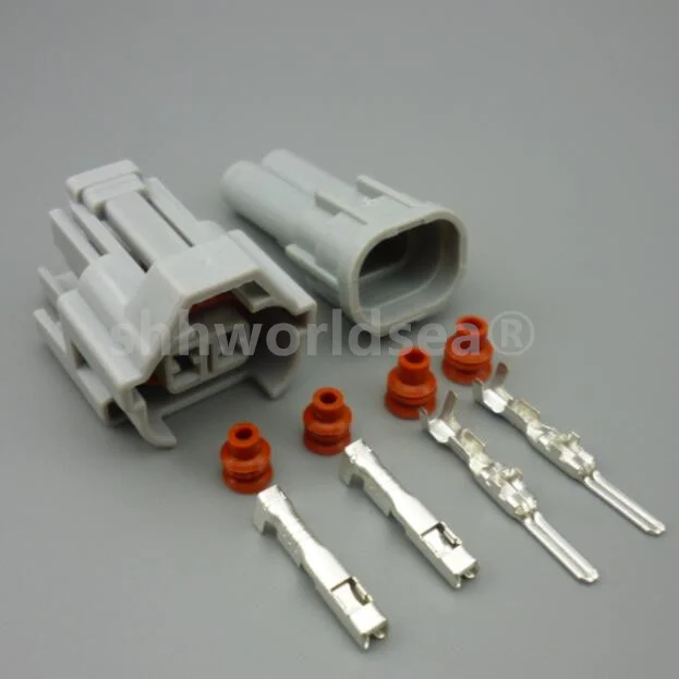 shhworldsea 2 Pin Waterproof Male Female Top Slot Fuel Injector Connector Plug Socket 6189-0060 DJ7024Y-2-21