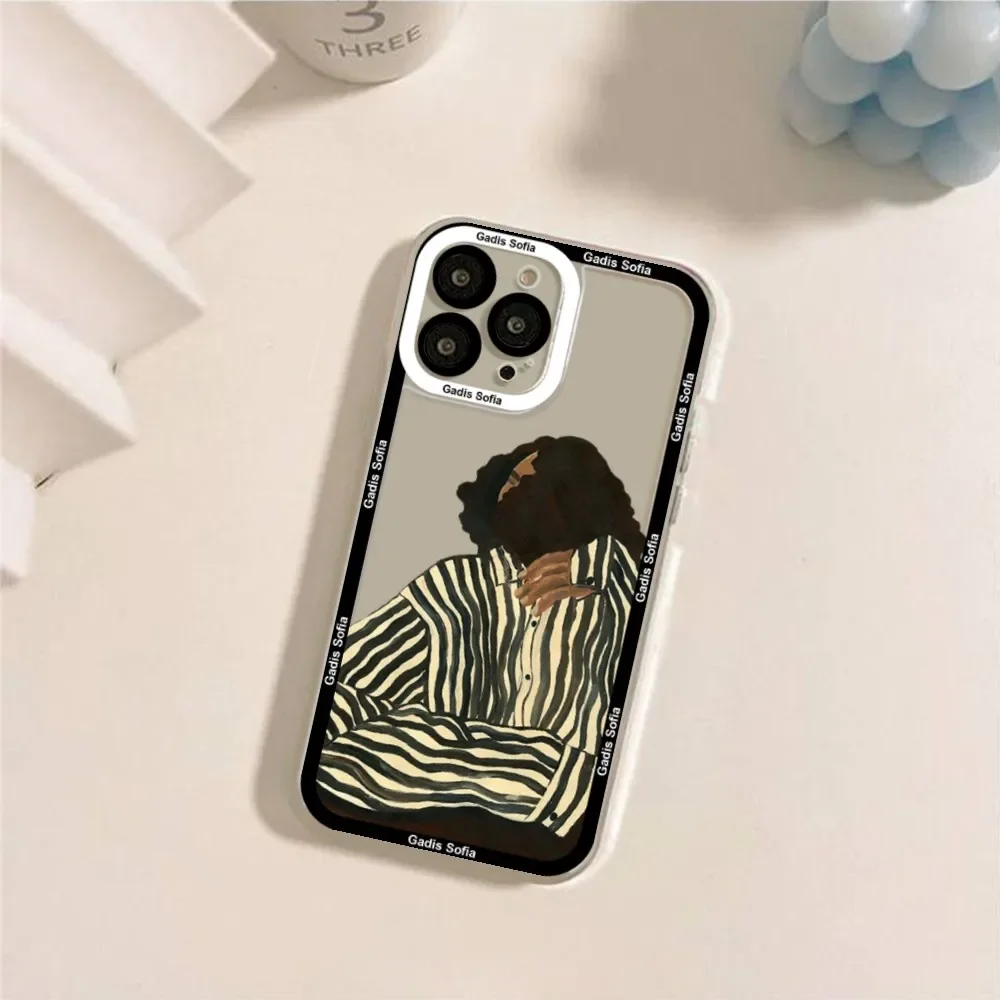 Gambar Abstrak Garis Sofia Lind Phone Case For IPhone 11 12 13 Mini Pro Max 14 Pro Max Iphone15 15promax Case Shell Funda Cover