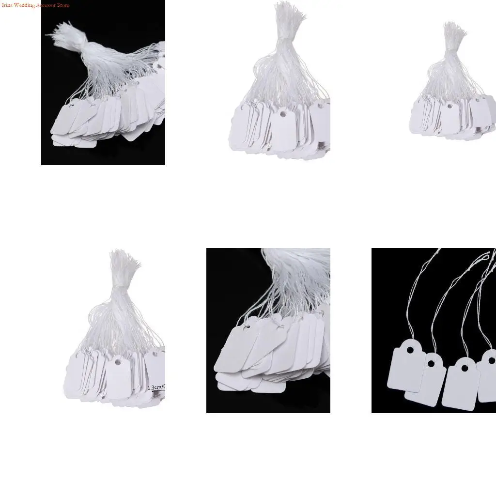

G92D 500 Pcs Small Blank Writable Paper Price Marking Tag Label Gift Clothing Display