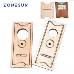 ZONESUN C2 Bank Credit Card Holder Custom Leather Cutting Die Handicraft Punching Tool DIY Paper Clicker Die Wooden Template