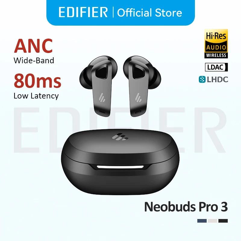 

Edifier NeoBuds Pro 3 TWS Bluetooth Earbuds Hi-Res ANC Wireless Earphone -50dB Adaptive Noise Cancelling LDAC LHDC Spatial Audio
