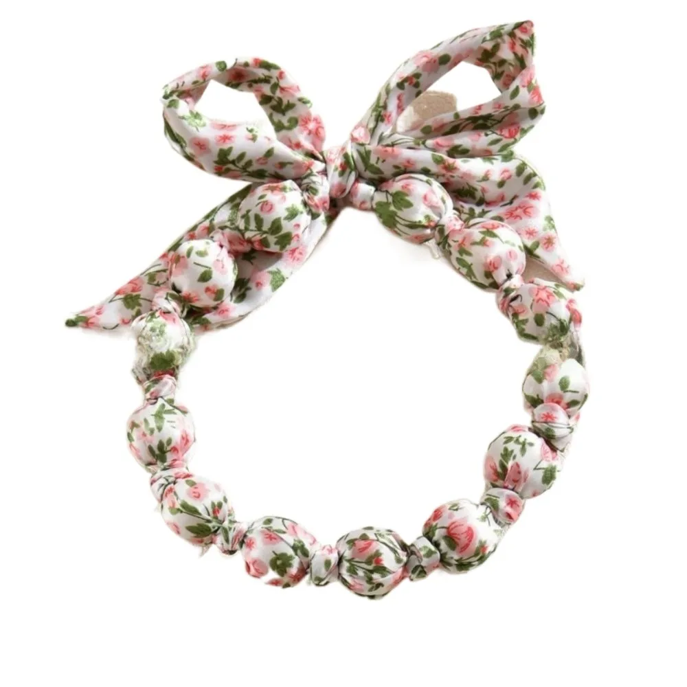 

Женский шарф с цветочным принтом, ожерелье с бантом, мягкий шейный платок в стиле бохо, легкие повязки на голову с воротником на ключице