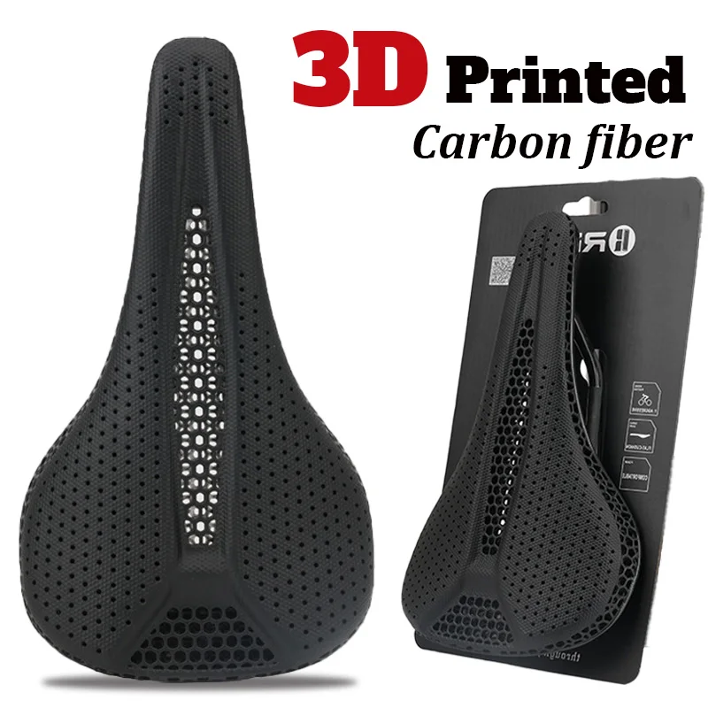 

RIRO Carbon saddle 3d printed Bicycle saddle Carbon Fiber Bike Seat Cushion Ultralight Mountain Road racing bike saddle Cycling