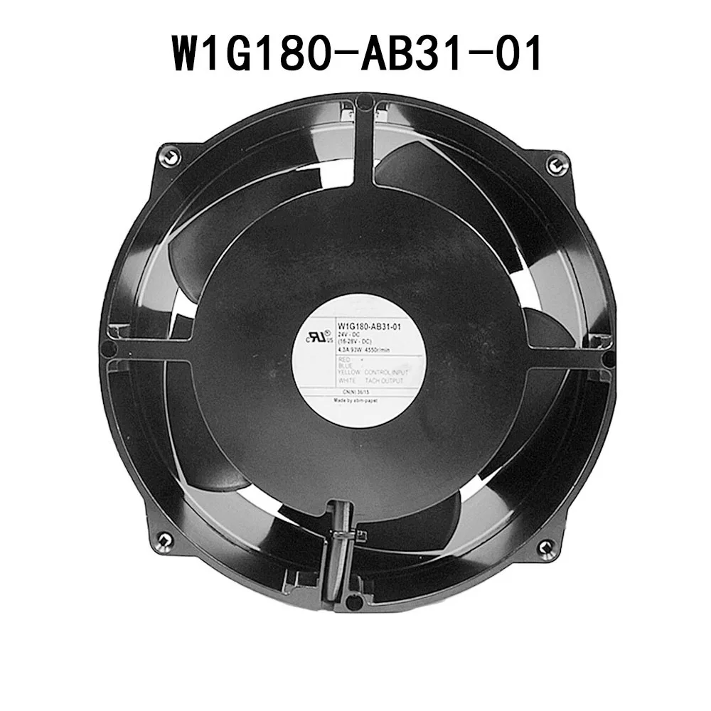 Factory wholesale Axial flow 24VDC 4.3A 93W 4550RPM W1G180-AB31-01 EC Cabinet Cooling Fan