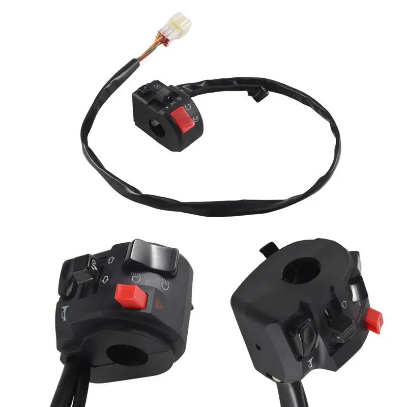 Picture 6: A14F-7/8 Inch 22Mm ATV Motorcycle Handlebar Control Switches Left Right For Horn Button Turn Signal Fog Light Warning Light