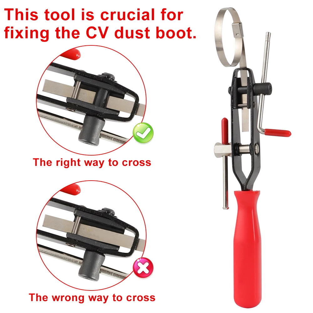 Half Shaft Boot Band Buckle Clamps Crimping Pliers Axle Clamp Tool Joint Clamps Banding Boot Clamp Tool Universal ATV Auto CV