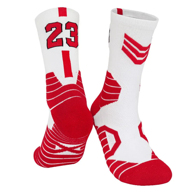 High Men's Basketball Sports Non-Silp Professional Socks Number Thickened Knee Towel Bottom Child Match baloncesto Socks