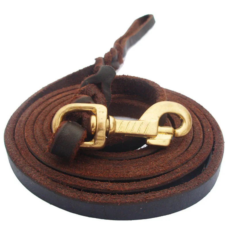 Cowhide Leash Leash, Dog Training Supplies, German Shepherd Dog Chain, First Layer Cowhide Dog Leash Pet
