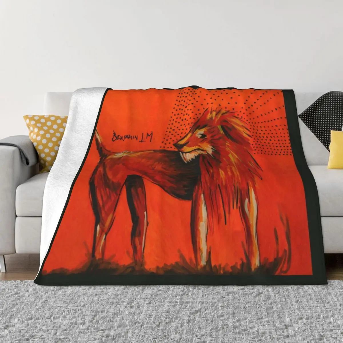 

The King Of The Jungle Handles The Human Condition With Grace Throw Blanket blankets and blankets warm blanket for winter