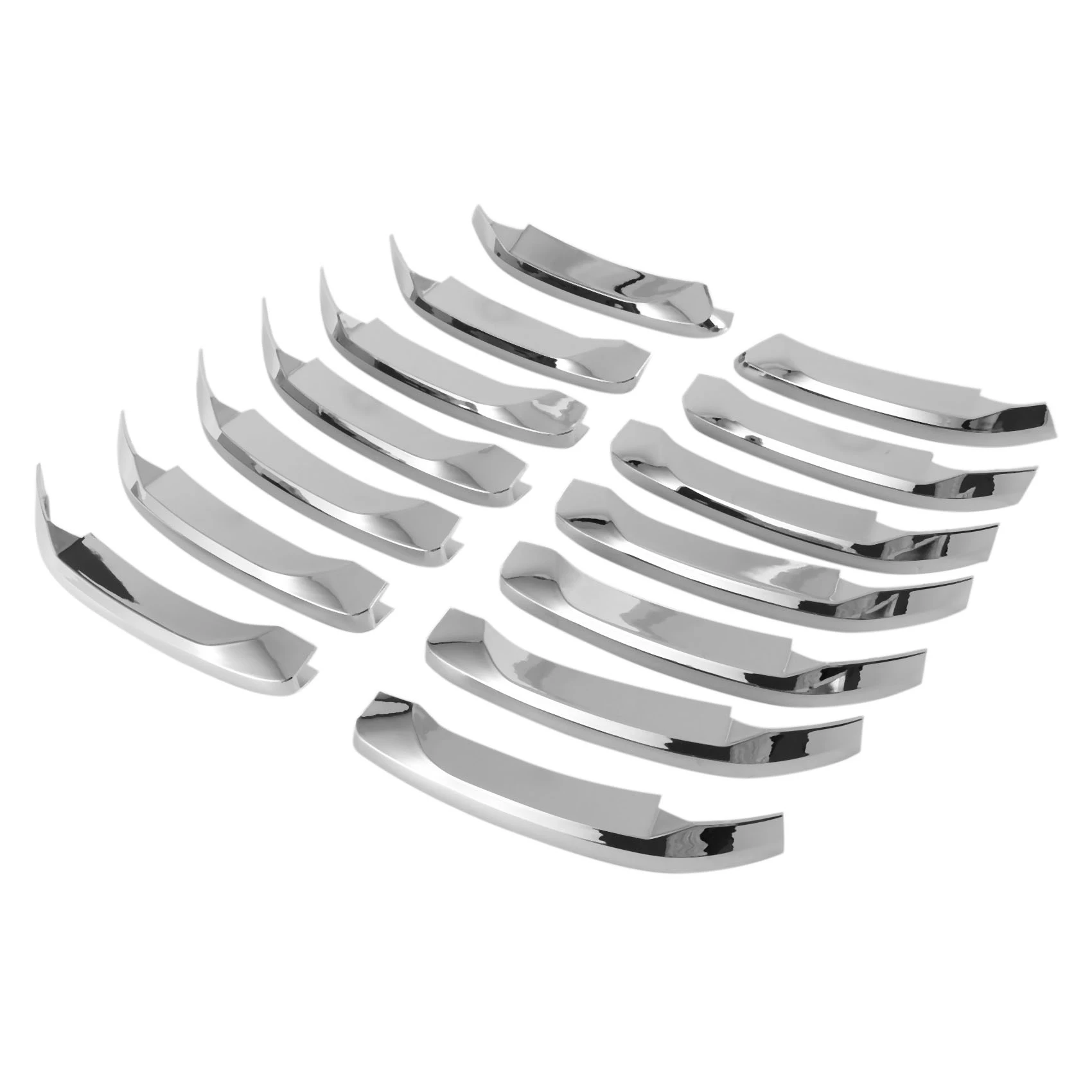 

14Pcs Car Chrome Front Grill Decoration Strips Cover Trim for-BMW X1 F48 2016-2019