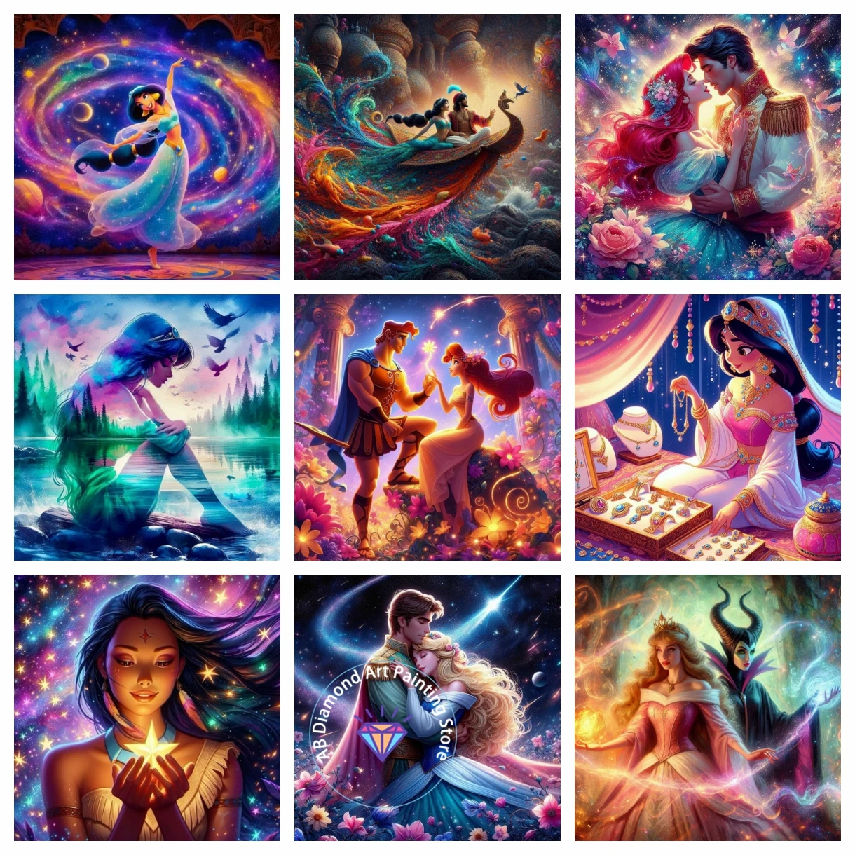 

Disney Princess Alice 5D DIY AB Diamond Painting Kit Dream Castle Landscape Diamond Handmade Art Children's Gift Home Decoration