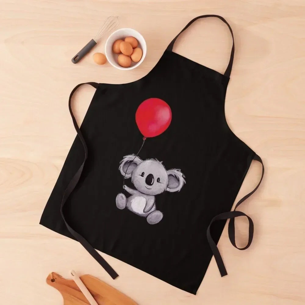 

Cute Koala with Balloon Apron Chef Accessories Chef Uniform Woman Kitchen Kawaii Accessories Apron