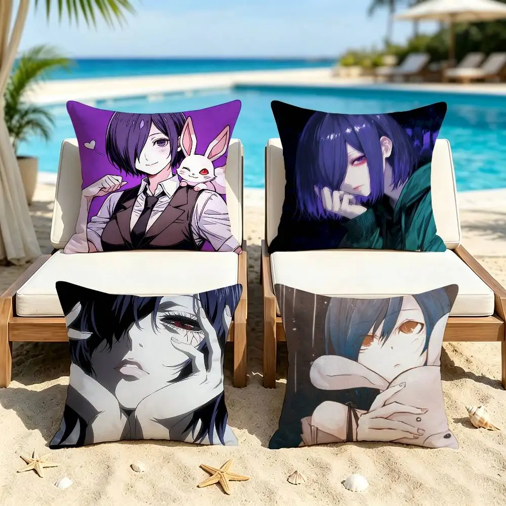 Tokyo Ghoul Touka Kirishima  Square Pillow Case Multi Sizes For Car Home Bedroom Decor Custom Valentine Gifts