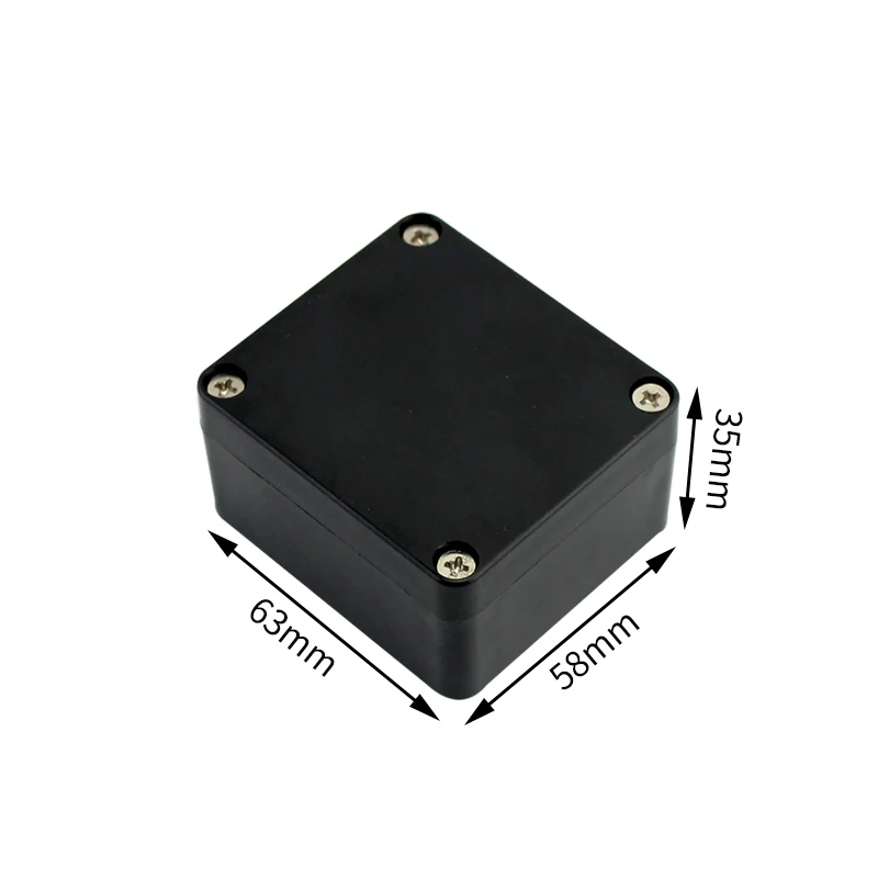 Black Box Outdoor waterdichte behuizing Plastic doos Elektronische projectbehuizing Instrument Waterdichte aansluitdoosbehuizing