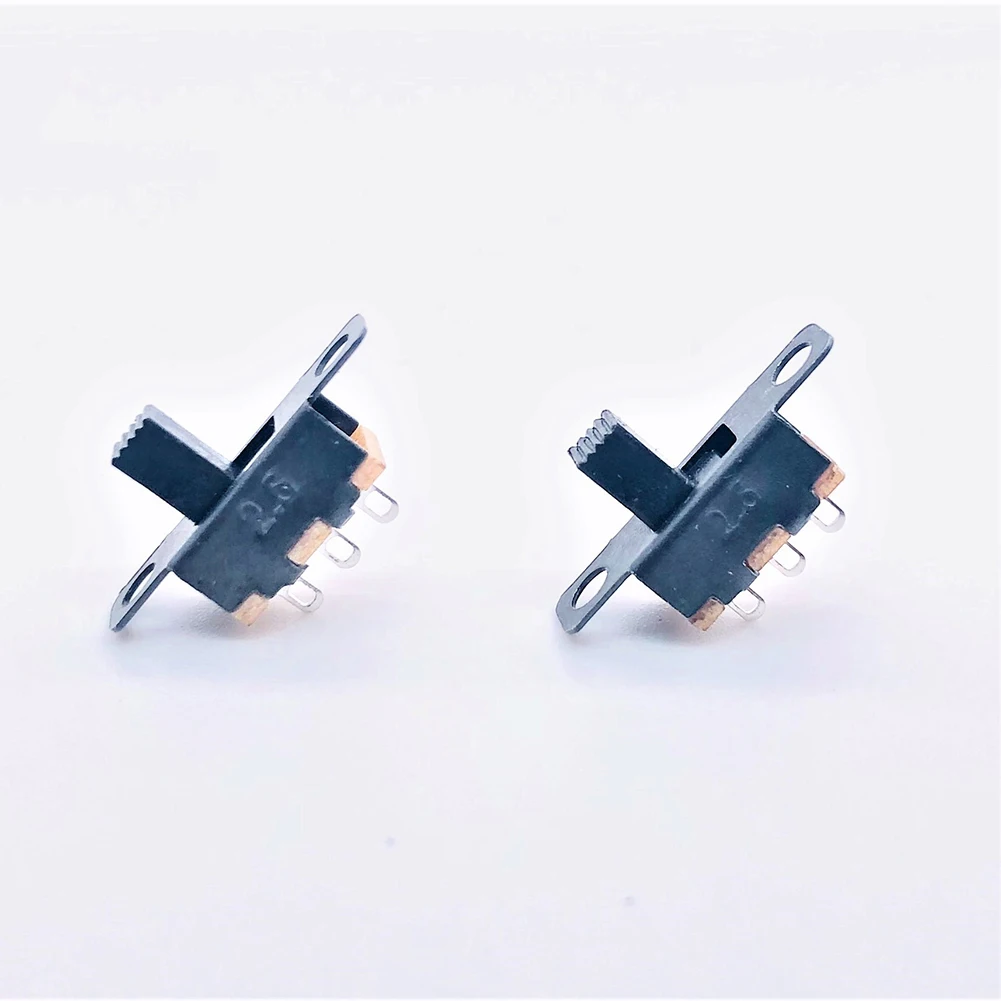 Miniature Slide Switch 100 Pcs 2 Position 3 Pin ON OFF Solder Lug 20x5.5x13mm for Fax Machines and Volume Controls
