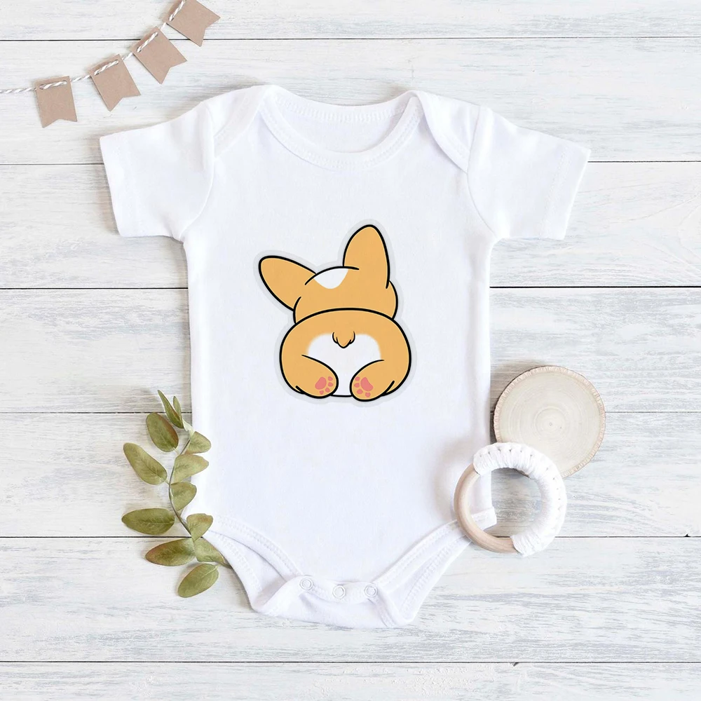 2023 Baby Girl Boy Clothes Bodysuits Cartoon Cute Shiba Dog Infant Onesie Street Casual Toddler Jumpsuit Summer Newborn Romper