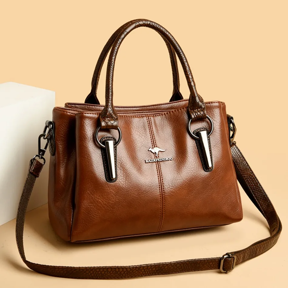 

Genuine 3 layers Luxury Handbags Women Bags Designer Soft Leather Shoulder Crossbody Bags for Women Large Capacity Tote Sac