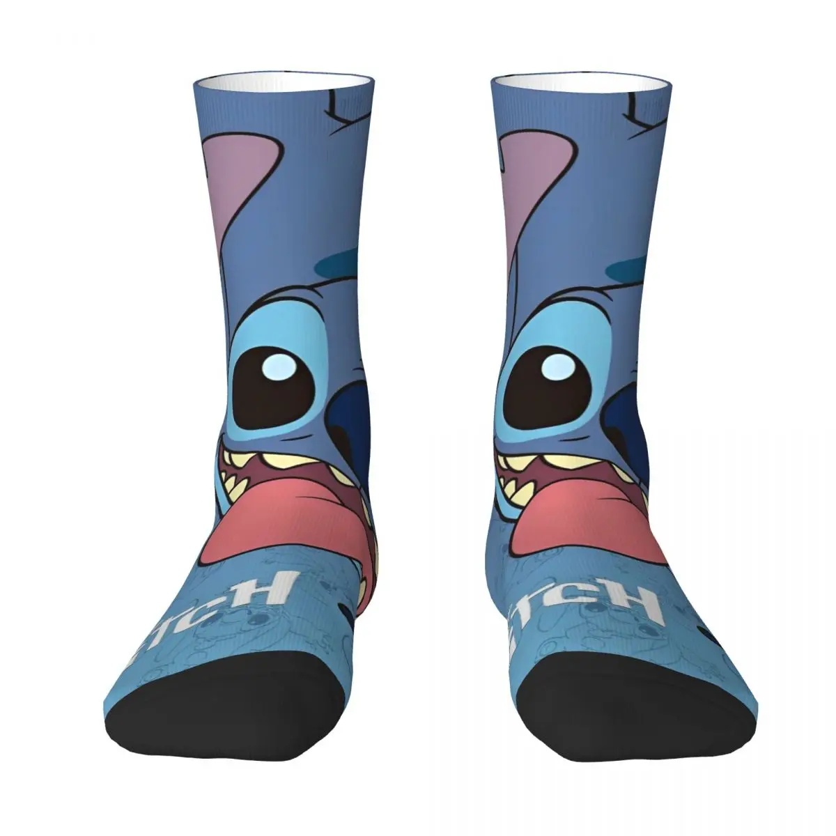 Stitch Cartoon Socks Spring Stockings Korean Unisex Men Breathable Socks Design Cycling Anti Bacterial Socks