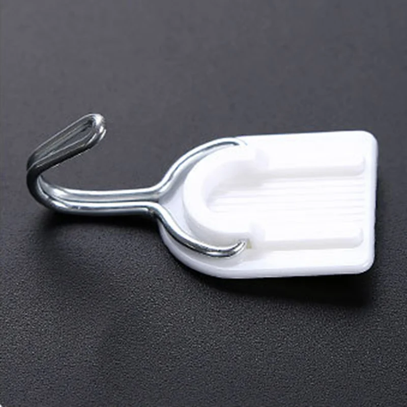 12pcs Strong Storage Hook Creative Wall Mounted Sticky Adhesive Hook Stainless Steel Kitchen Bathroom Door Hanger Holder