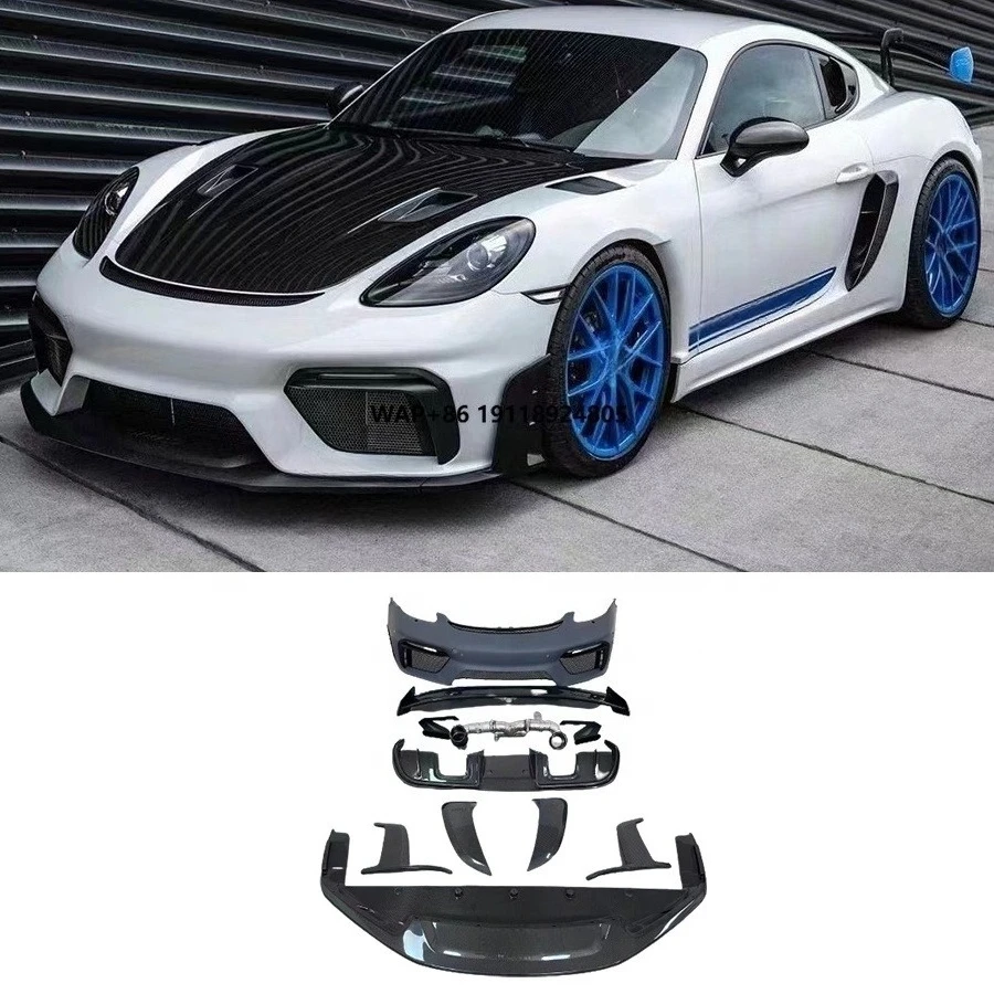 

Carbon Fiber Body Kit for 718 Cayman Boxster Front Bumper Lip Rear Diffuser Wing Spoiler Side Vent Bodykit