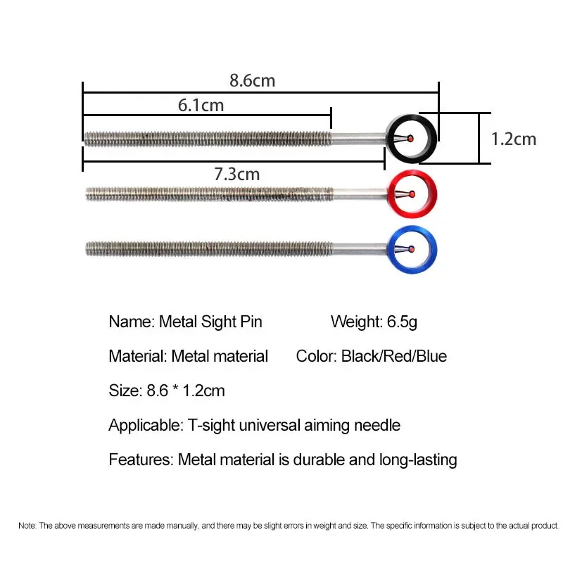Archery Metal Recurve Bow Sight Pin 8-32 Universal Screw Suitable for Hunting Shooting Accessories view 4